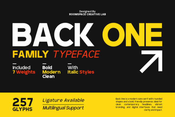 Backone: A Modern Minimalist Font for Versatile Design Applications