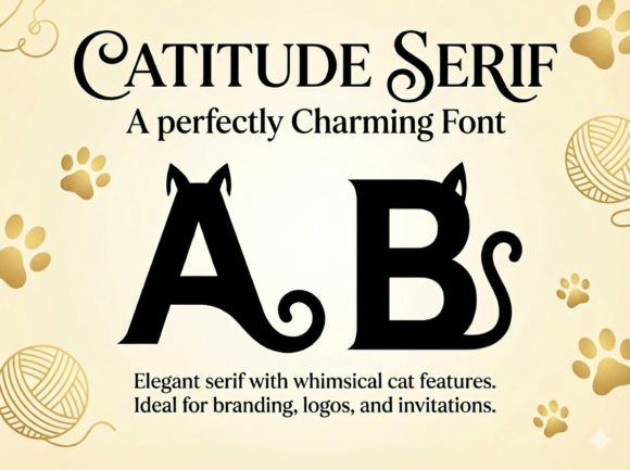 Catitude Serif: A Playful Font with a Feline Twist