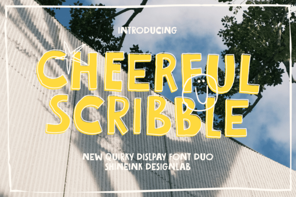 Cheerful Scribble Display Font Duo