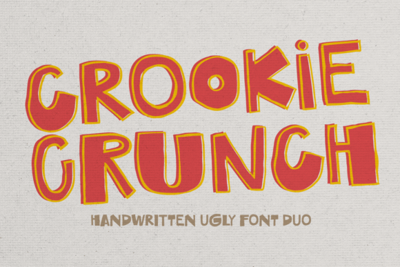 Crookie Crunch: The Bold, Quirky Handwritten Ugly Font Duo That Adds Personality to Every Design