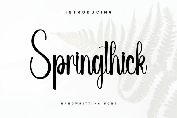 Springthick: A Handwritten Font with Heart