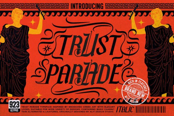 Unleash the Chaos of Ancient Myths with Trust Parade – A Greek Engraving Inspired Display Font